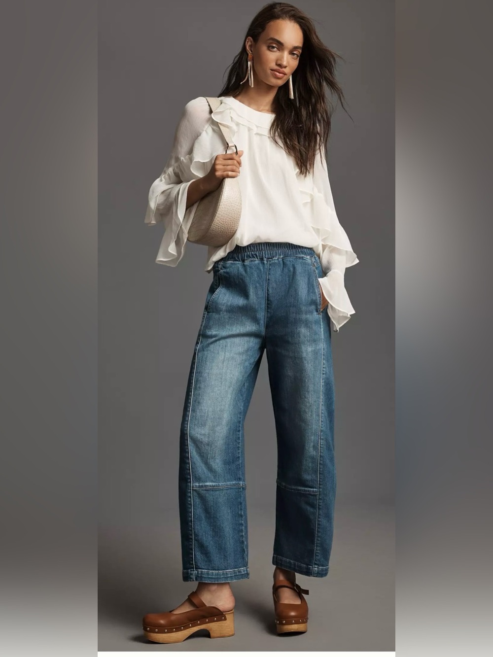 Pilcro Izzie Relaxed Pull-On Barrel Jeans